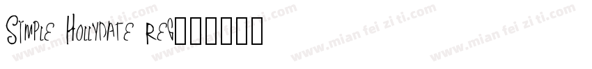 Simple Hollydate Reg字体转换